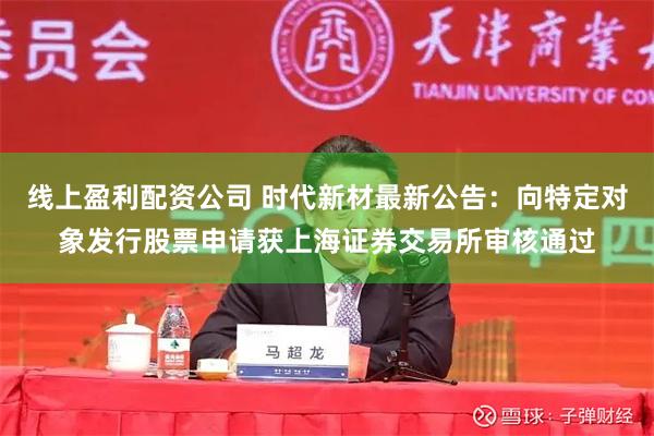 线上盈利配资公司 时代新材最新公告：向特定对象发行股票申请获上海证券交易所审核通过