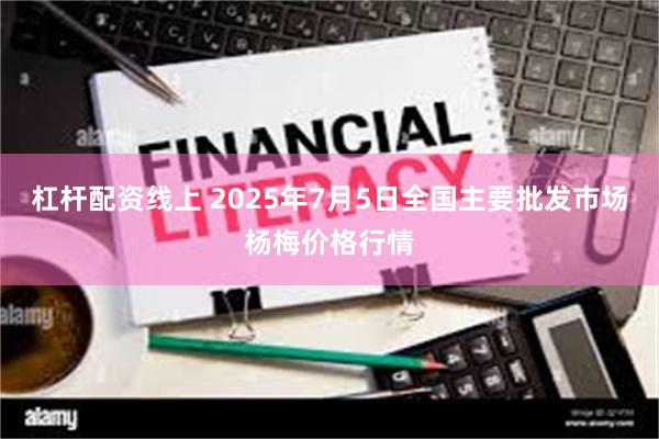 杠杆配资线上 2025年7月5日全国主要批发市场杨梅价格行情